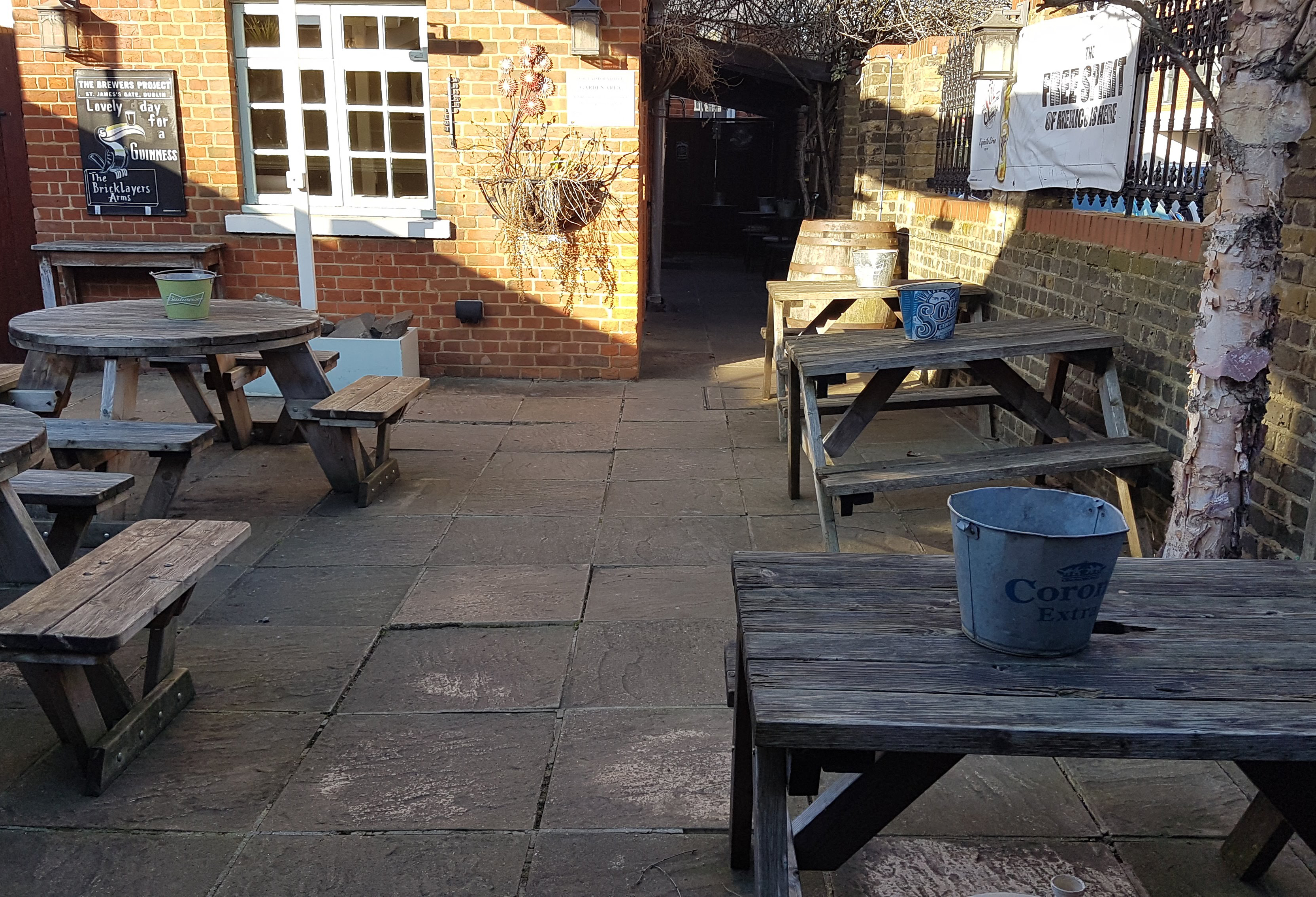 picture of beer garden tables